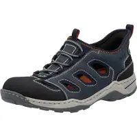Rieker Chaussons de ville pour hommes, couleur bleue, style décontracté