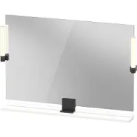 Duravit Sivida miroir, noir diamant mat, 1050x36x650mm, éclairage à poser, interrupteur à détecteur, raccordement au réseau, SV74230BD180000