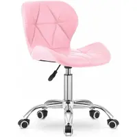 Leobert Chaise - - Avola - Simili Cuir Rose - 53,5 X 55,5 X 73,5-84,5 Cm