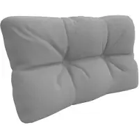 Pokar Coussin pour palette avec belle surpiqûre Coussin pour canapé-palette, Taille:Coussin latéral 60 x 40, Couleur:Gris - Imperméable