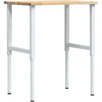 Syfax Établi 80x60x(71,5-98) cm bois de chêne massif