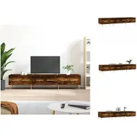 vidaXL Armoire TV chêne fumé 150x36x30 cm Bois composite - Meuble TV