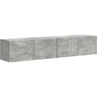 Syfax Meuble TV mural Montage mural 2 pcs Béton 78,5 x 31 x 29,5 cm