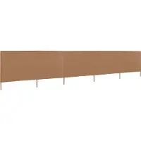 Syfax Paravent 5 panneaux Tissu 600 x 160 cm Taupe