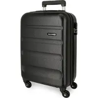 Joumma Bags ROLL ROAD Flex Noir, Valise de voyage ABS, 55x38x20cm, 35L, 5848660 (petite version)