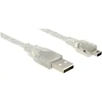 DeLOCK - Câble USB - mini USB type B (M) pour USB (M) - USB 2.0 - 1 m - transparent