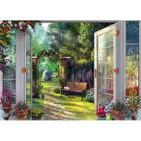 Schmidt Spiele Puzzle Dominic Davison - Vue sur le Jardin Hanté - 1000 pièces