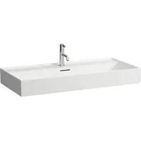 Laufen Kartell lavabo à encastrer, 3 trous pour robinet, avec trop-plein, 1000x460mm, H8103377571081