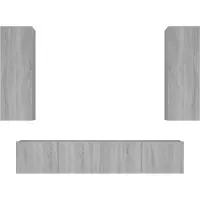 Syfax Ensemble de meubles TV 4 pcs Sonoma gris Bois d'ingénierie