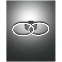 FABAS LUCE Giotto Plafonnier Led Moderne 36W Noir 3508-22-101