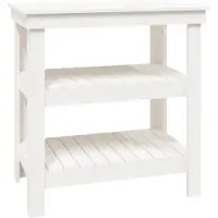 Syfax Banc de travail Blanc 78,5x50x80 cm Bois de pin massif