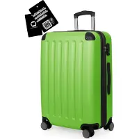 Hauptstadtkoffer Spree - Valise 65 cm extensible + étiquette numérique pour bagages, valise à coque rigide Hardcase Luggage ABS -TSA - 74 L, vert pomme