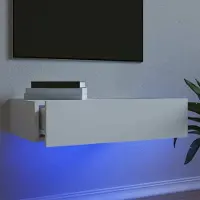 Prolenta Maison Exclusive - Meuble TV avec éclairage LED Blanc 60x35x15,5 cm