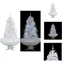 vidaXL Sapin de Noël à neige avec pied parapluie blanc 170 cm - Sapins de Noël