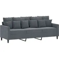 vidaXL Ensemble de canapés 2 pièces avec coussins gris foncé velours