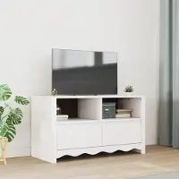 Prolenta Maison Exclusive - Meuble TV Drammen Blanc 99 x 43 x 55 cm en pin massif