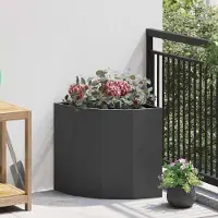 Prolenta Maison Exclusive - Jardinière d'angle noire 45 x 45 x 50 cm en acier
