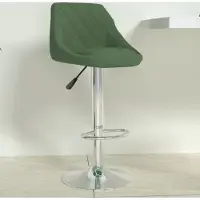 Prolenta Maison Exclusive - Tabouret de bar en velours vert foncé