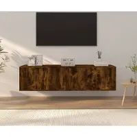 Prolenta Maison Exclusive - Ensemble de meubles TV 3 pcs Chêne fumé Bois d'ingénierie