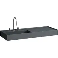 Laufen Kartell lavabo, encastré, tablette à droite, 2 trous pour robinetterie, sans trop-plein, 1200x460mm, H8133327588151