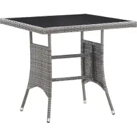 Prolenta Maison Exclusive - Table de jardin gris 80x80x74 cm résine tressée