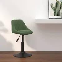 Prolenta Maison Exclusive - Tabouret de bar en velours vert foncé