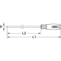 Ks Tools BRONZEplus grattoir triangulaire 310 mm - 963.9532
