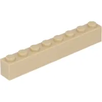 LEGO 100 pièces 3008 Brick 1x8 Part Basic Bricks 100 Beige