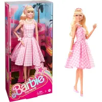 Barbie Margot Robbie As Collectible Signature From The Movie In Vintage Plaid Dress Doll Rose Enfants