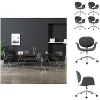 vidaXL Chaise de salle à manger pivotante 4 pcs. Gris Tissu - Chaises de salle à manger