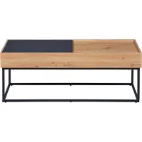 Inter Link Filora table basse avec rangement gris, Artisan chêneReproduction.