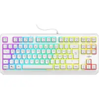 URage Exodus 220 TKL Clavier de jeu USB QWERTZ Allemand Blanc