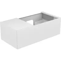 Keuco Edition 11 Meuble sous-lavabo 1050 x 350 x 535 mm à droite (ouverture 705 mm) avec 1 tiroir - Blanc Verre / Laque Mat - 31154300000
