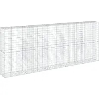 vidaXL Gabion avec couvercle 500x50x200 cm Fer galvanisé