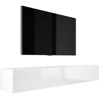 3Xeliving Meuble TV suspendu : Largeur : 200 cm (2 x 100 cm), Hauteur : 34 cm