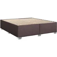 vidaXL Cadre de lit sans matelas brun foncé 180x200 cm Tissu