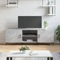 Prolenta Maison Exclusive - Meuble TV gris béton 150x30x50 cm Matériau dérivé du bois