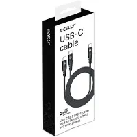 Celly Câble USB-C 100W vers 2x USB-C 1m, noir