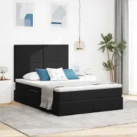 Prolenta Maison Exclusive - Lit coffre avec matelas Noir 140 x 200 cm Velours