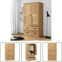 The Living Store Armoire VIGO 90x55x176 cm Pin massif