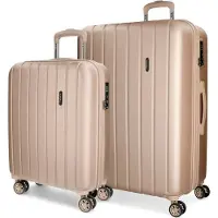 Joumma Bags MOVOM Wood Champagne, set de valises de voyage de luxe en ABS, 65cm/55cm, 5318965