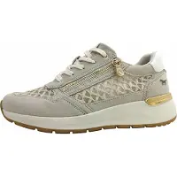 Mustang - Chaussures de sport pour femmes, type lacets, couleur beige, style décontracté