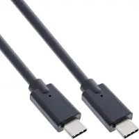 InLine 35706A Câble USB 3.2 Gen.2, USB type-C mâle/mâle, noir, 0,5m