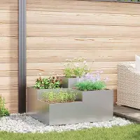 Prolenta Maison Exclusive - Pot de fleurs d'extérieur argenté 100 x 100 x 48 cm Acier galvanisé