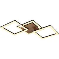 Globo Lighting Plafonnier métal noir mat, LED