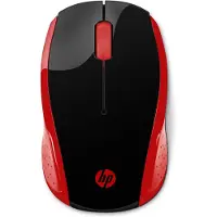HP 200 (Sans fil), Souris, Noir, Rouge