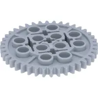 LEGO 50x Roue dentée (40 dents), gris clair