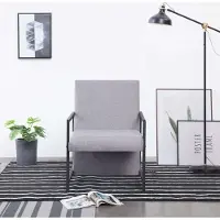 Prolenta Maison Exclusive - Fauteuil gris clair tissu