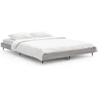 Syfax Cadre de lit sans matelas sonoma gris 135x190 cm