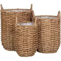 House Nordic Hue abris pour plantes lot de 3 pièces extérieur naturel.